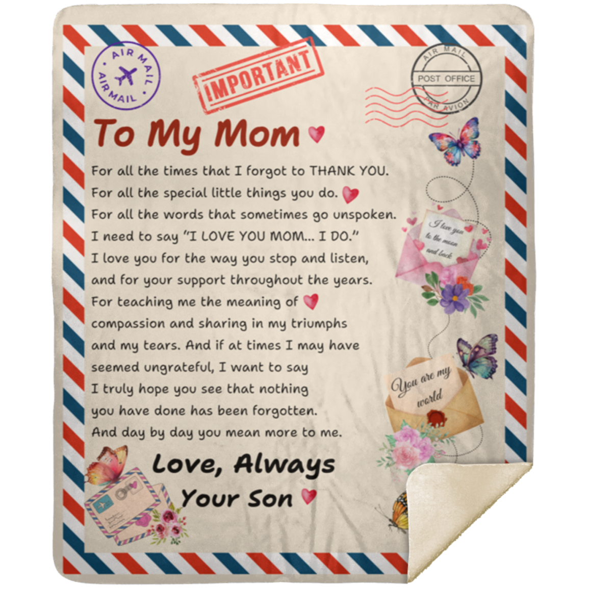To My Mom Blanket - The Perfect Gift for the One Who Means the Most