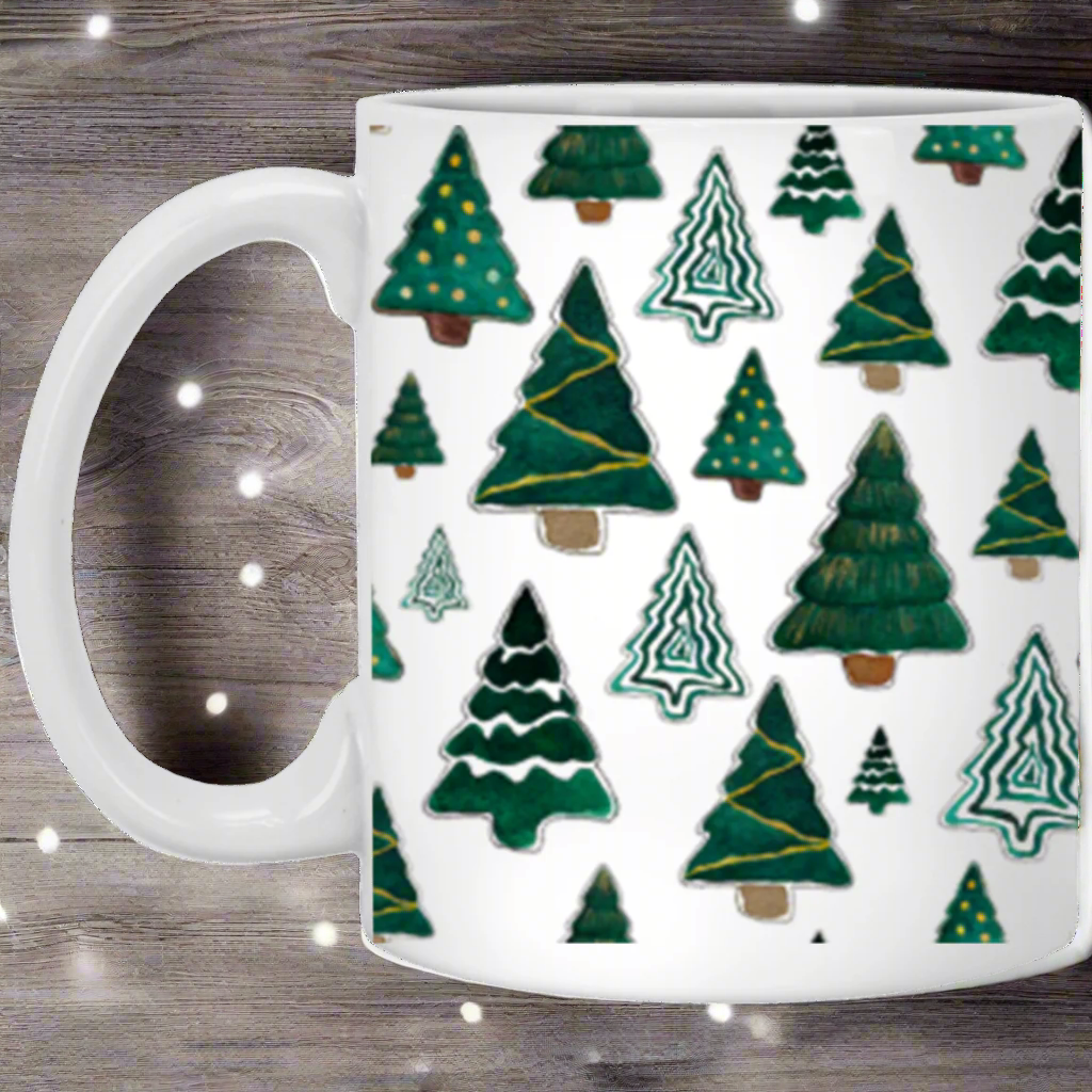 Festive Christmas Tree Mug – Perfect for Holiday Cheer!