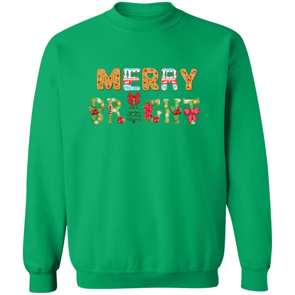 Merry Bright | Christmas Crewneck Pullover Sweatshirt