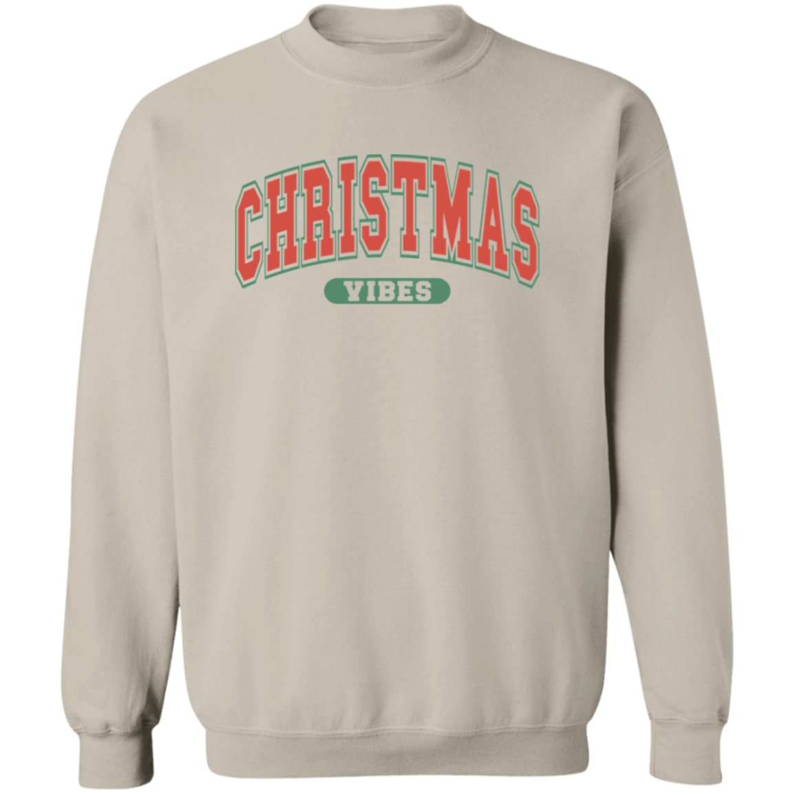 Retro Christmas Vibes Sweatshirt - Women's Cute Holiday Sweater