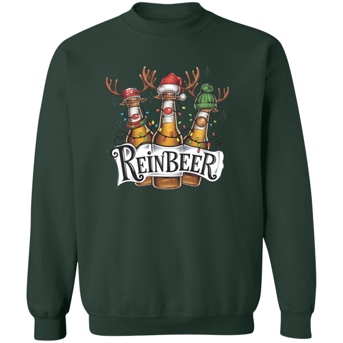Christmas Reinbeer T-Shirt & Sweatshirt - Funny Holiday Apparel for Beer Lovers