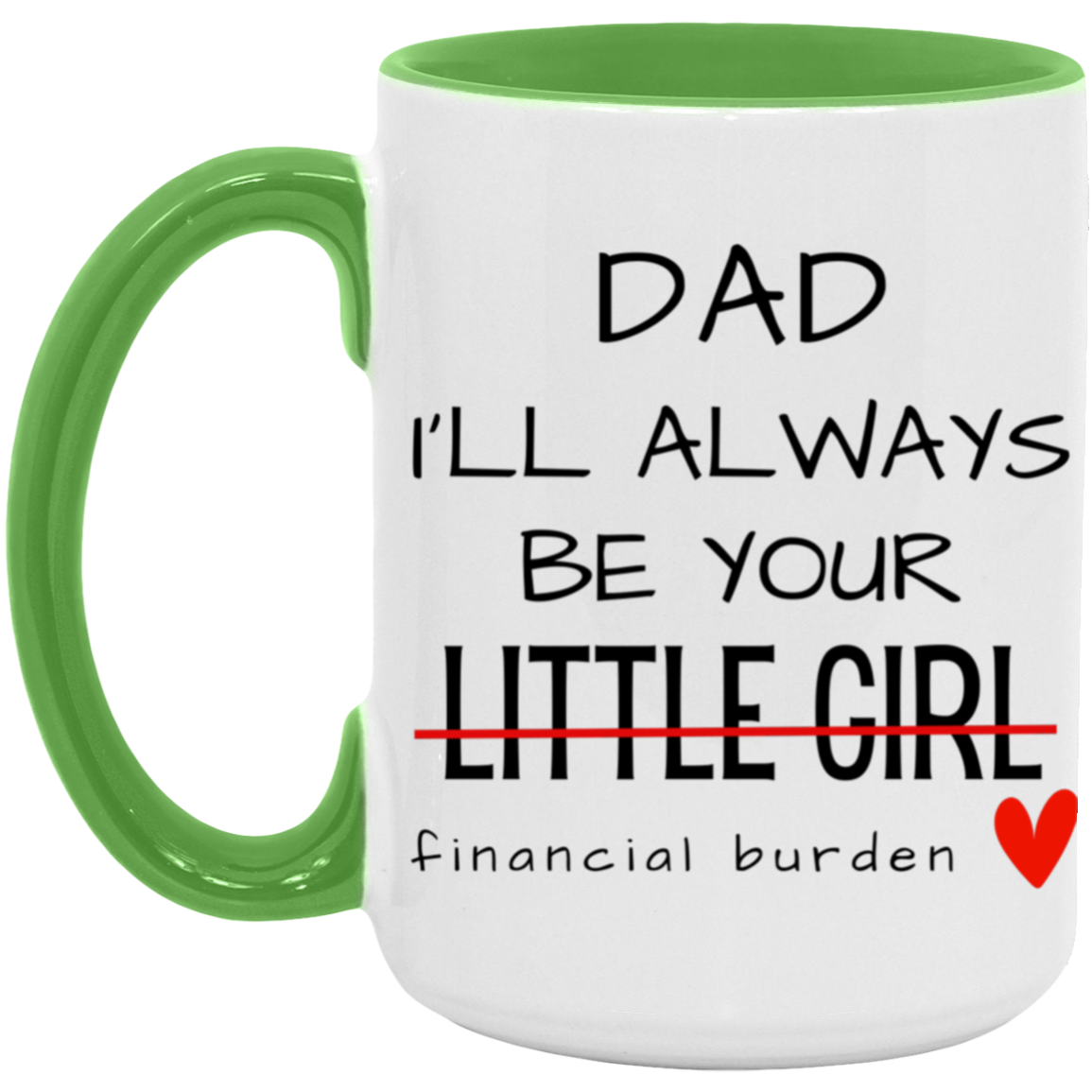 Dad I'll Always Be Your Little Girl Financial Burden, Fathers Day Gift, Gifts for Father