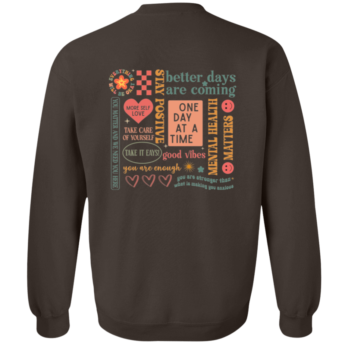 Everything Will Be Okay" T-Shirt & Sweatshirt – Uplifting Mental Health Apparel
