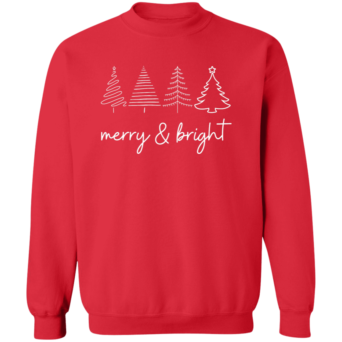 🌟 Merry & Bright Christmas Trees T-Shirt & Sweatshirt 🌟