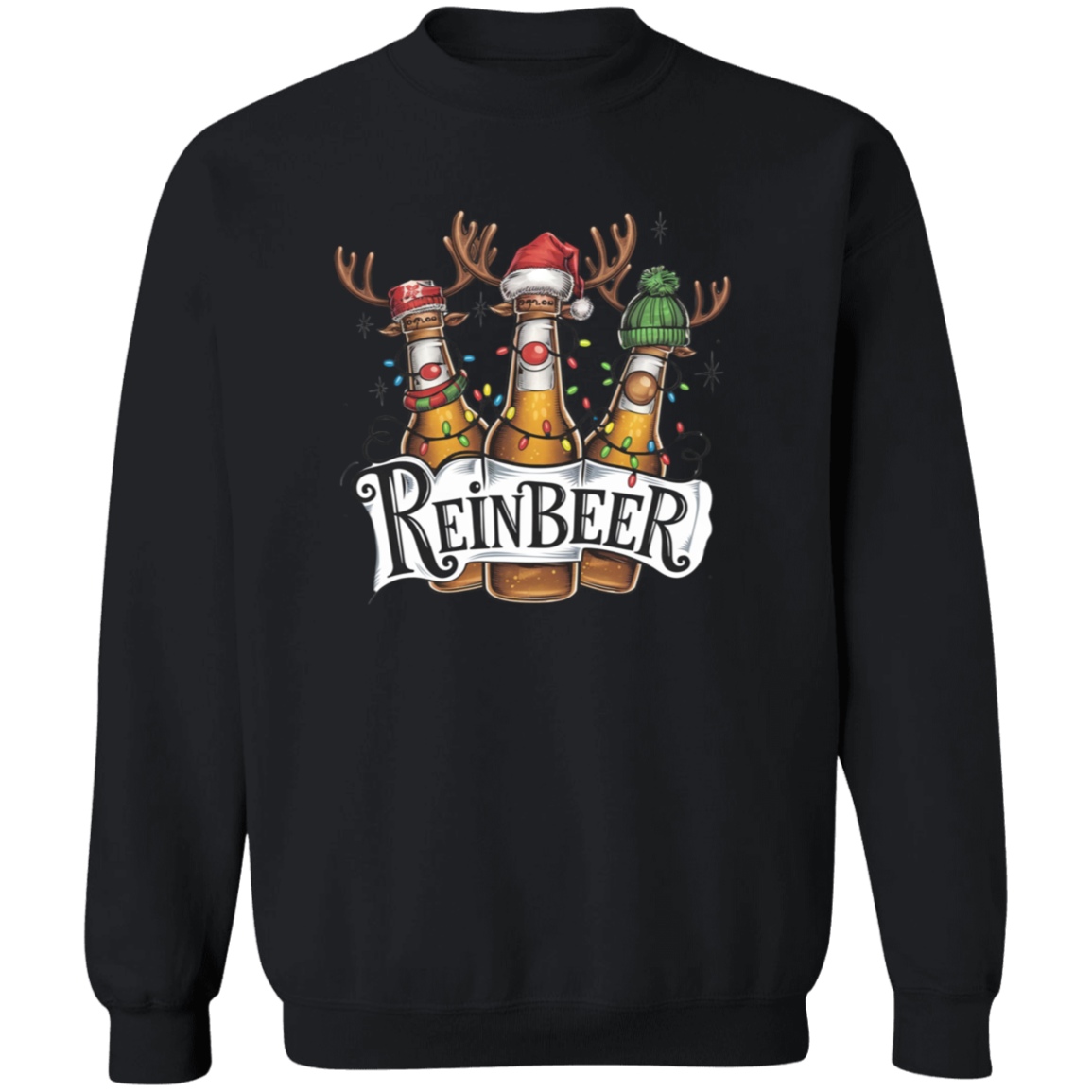 Christmas Reinbeer T-Shirt & Sweatshirt - Funny Holiday Apparel for Beer Lovers