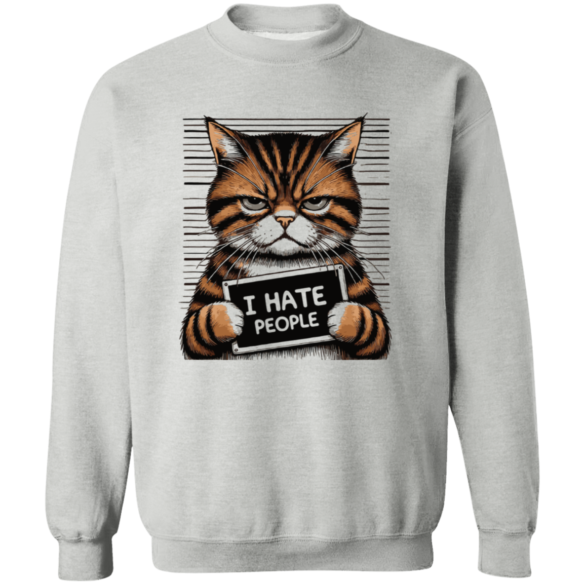 I Hate People Cat Sweatshirt, T-Shirt & Hoodie – Purr-fect for Cat Lovers with Attitude