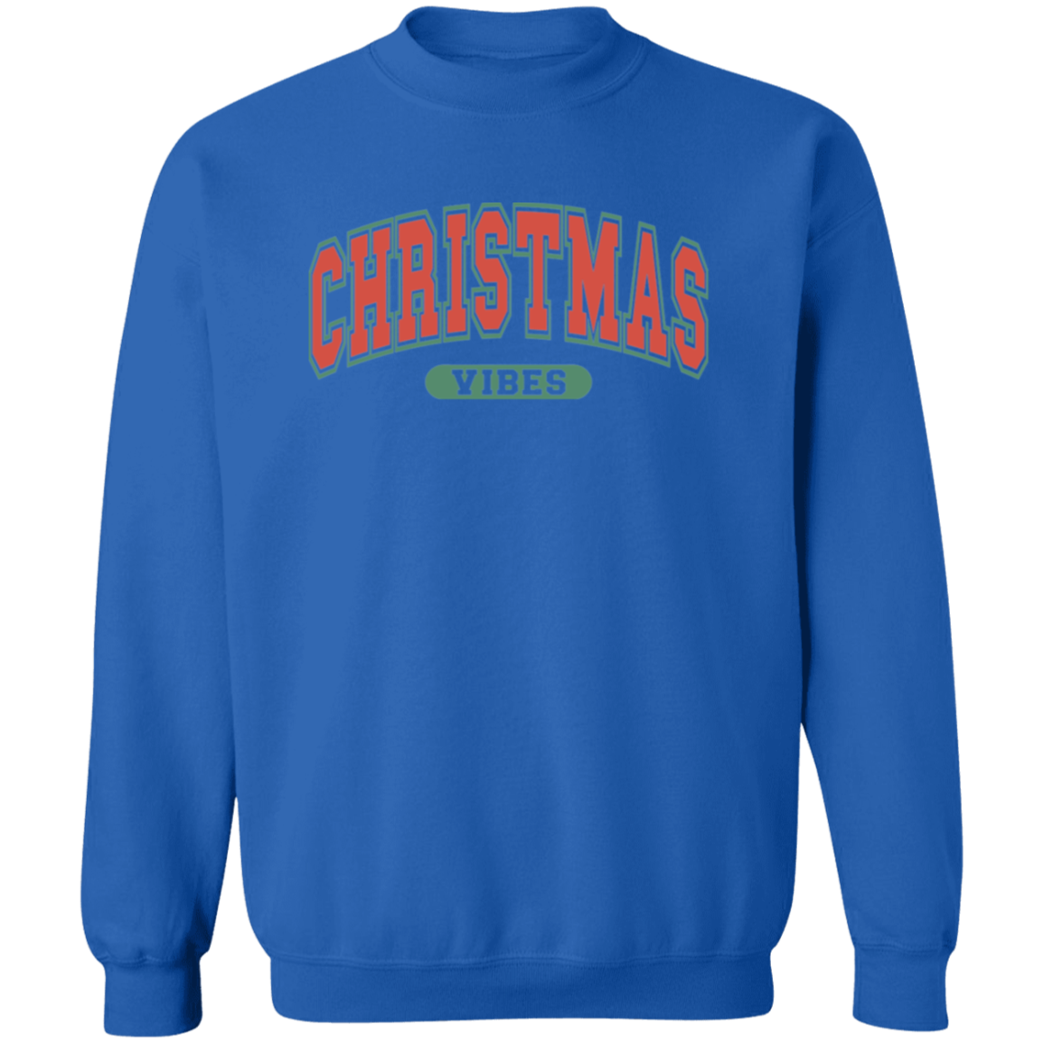 Retro Christmas Vibes Sweatshirt - Women's Cute Holiday Sweater