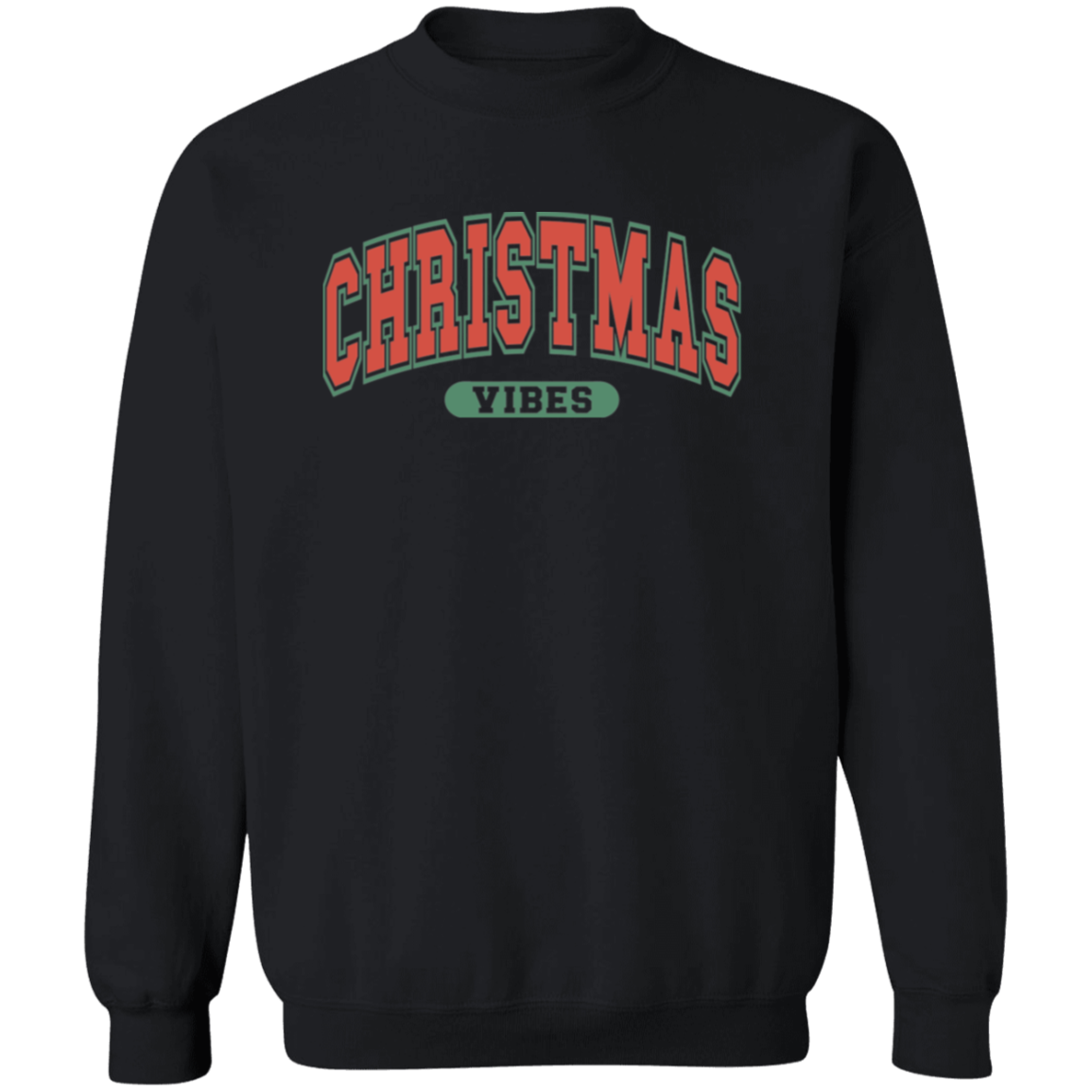 Retro Christmas Vibes Sweatshirt - Women's Cute Holiday Sweater