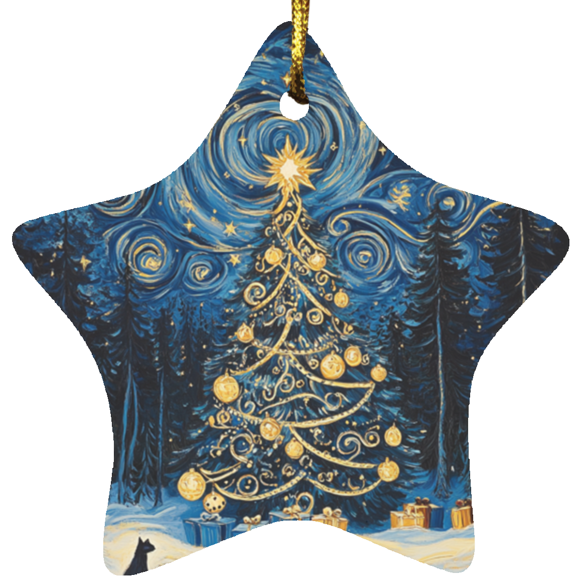 Christmas 2024 Ornament - Round Ceramic Holiday Keepsake