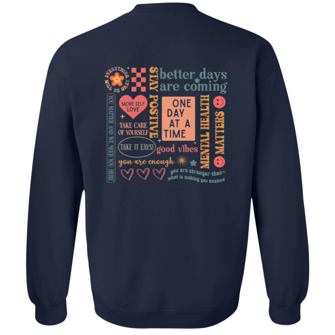 Everything Will Be Okay" T-Shirt & Sweatshirt – Uplifting Mental Health Apparel