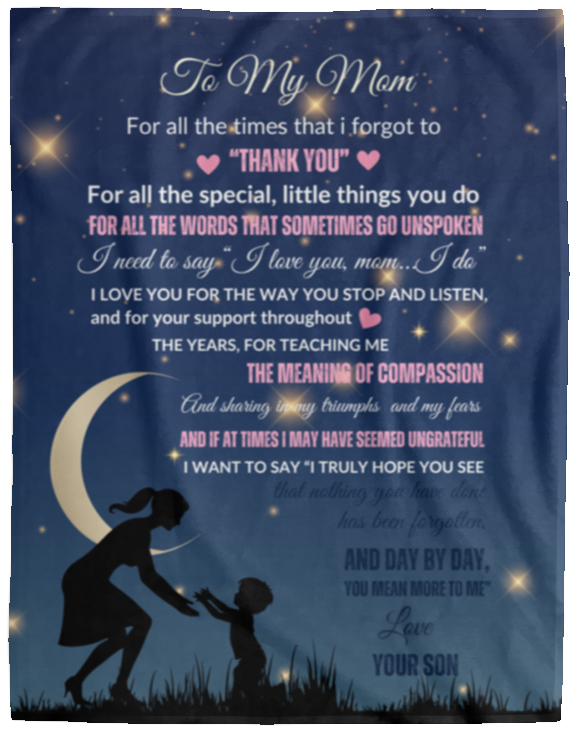 From Son to Mom Cozy Blanket | Gift for Mom