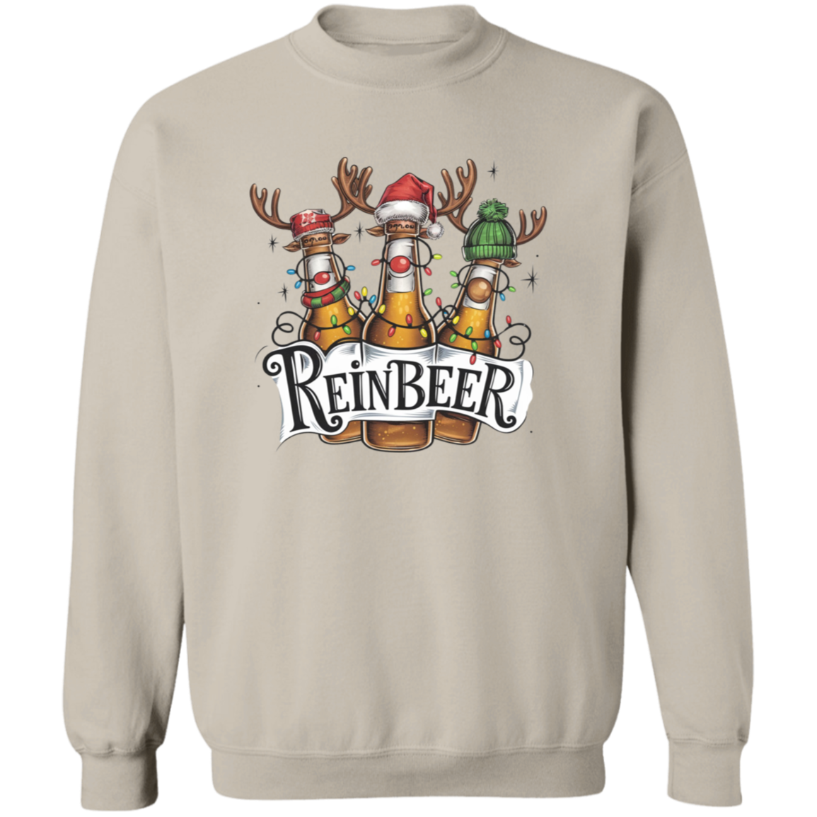 Christmas Reinbeer T-Shirt & Sweatshirt - Funny Holiday Apparel for Beer Lovers