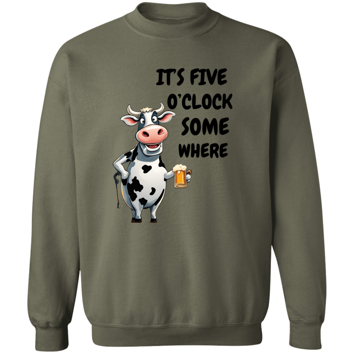 It's 5 o' Clock Somewhere - Cow T-Shirt & Sweatshirt