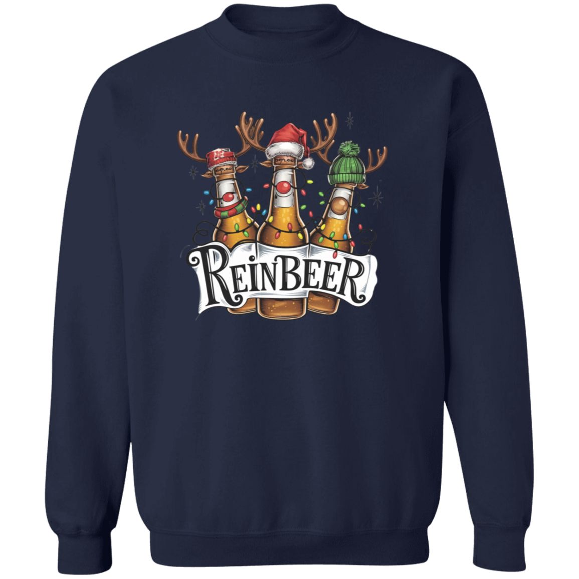 Christmas Reinbeer T-Shirt & Sweatshirt - Funny Holiday Apparel for Beer Lovers