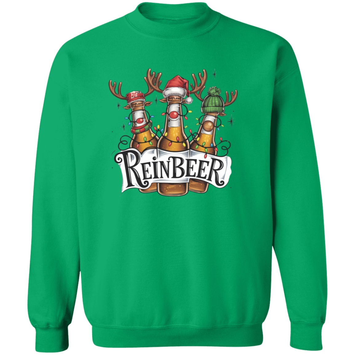 Christmas Reinbeer T-Shirt & Sweatshirt - Funny Holiday Apparel for Beer Lovers