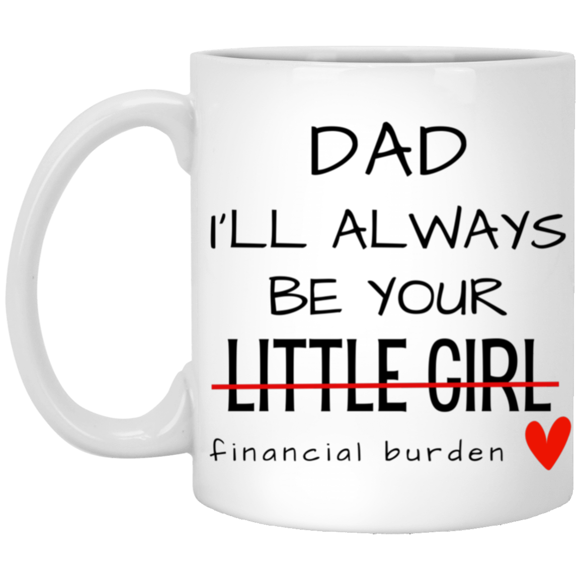 Dad I'll Always Be Your Little Girl Financial Burden, Fathers Day Gift, Gifts for Father