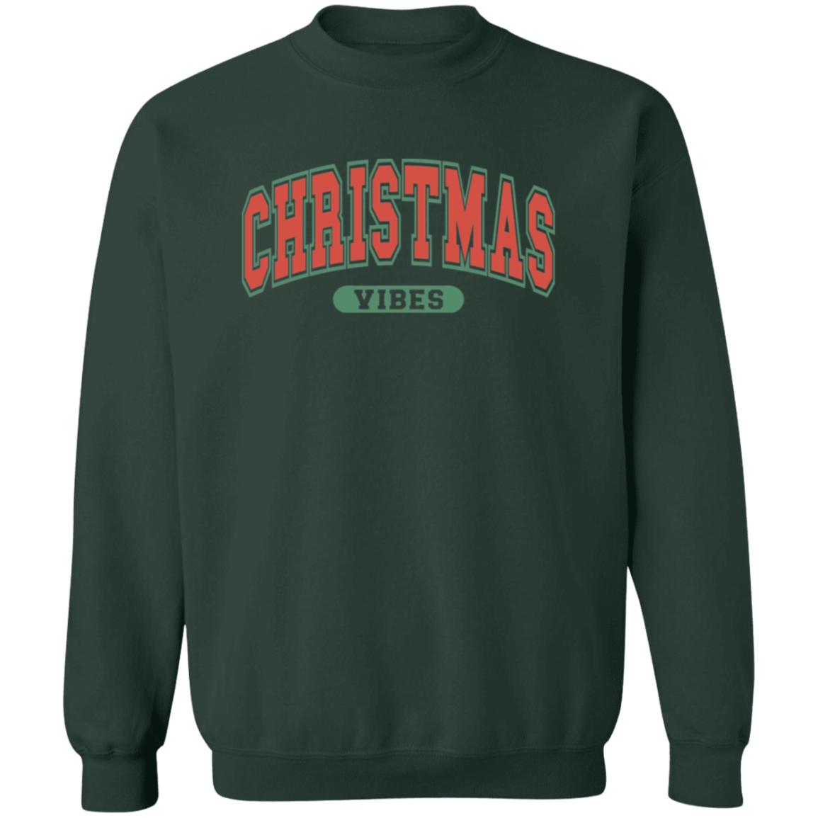 Retro Christmas Vibes Sweatshirt - Women's Cute Holiday Sweater