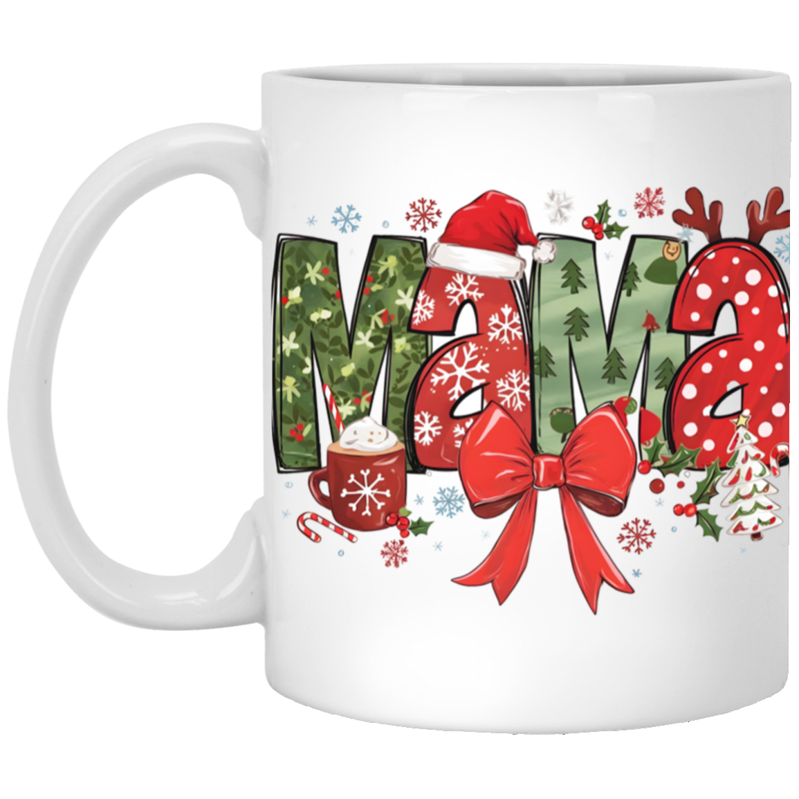 "Mama Christmas" 11oz Mug – Festive Holiday Gift for Moms