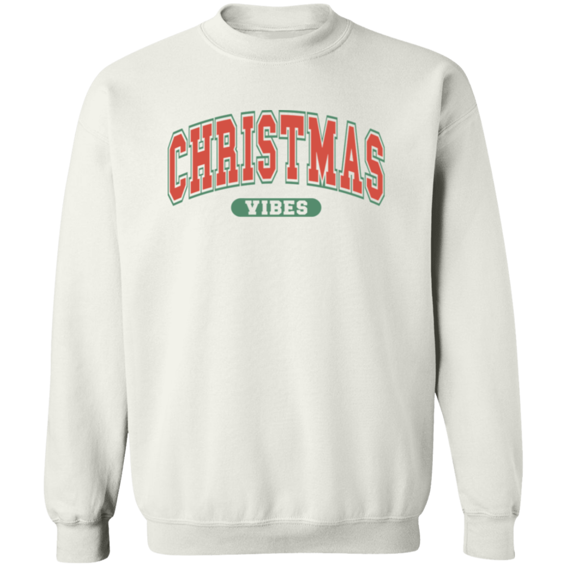 Retro Christmas Vibes Sweatshirt - Women's Cute Holiday Sweater