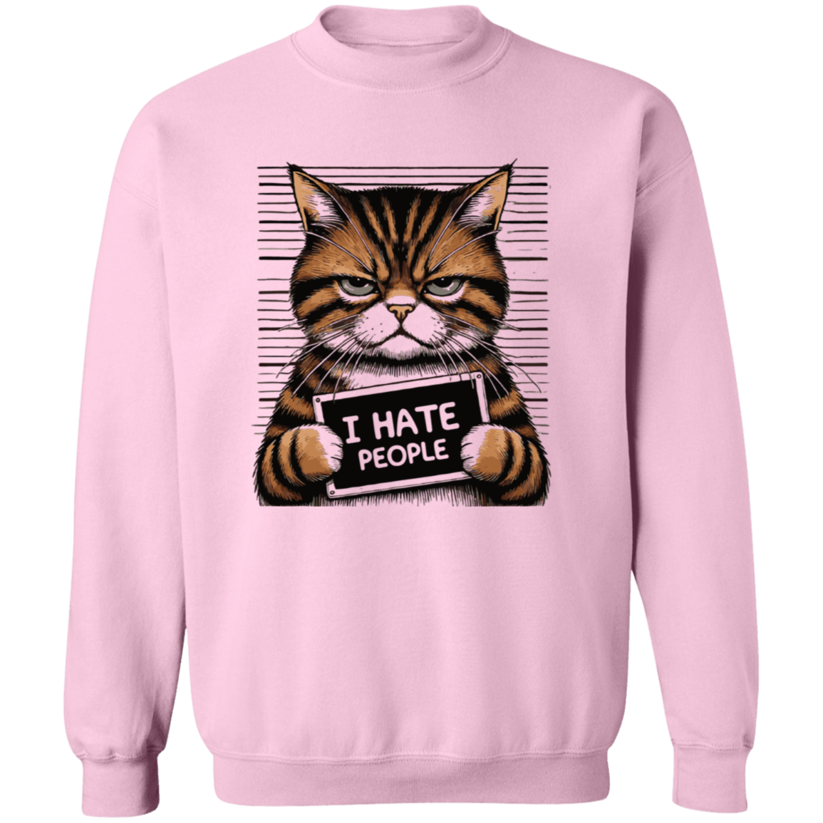 I Hate People Cat Sweatshirt, T-Shirt & Hoodie – Purr-fect for Cat Lovers with Attitude