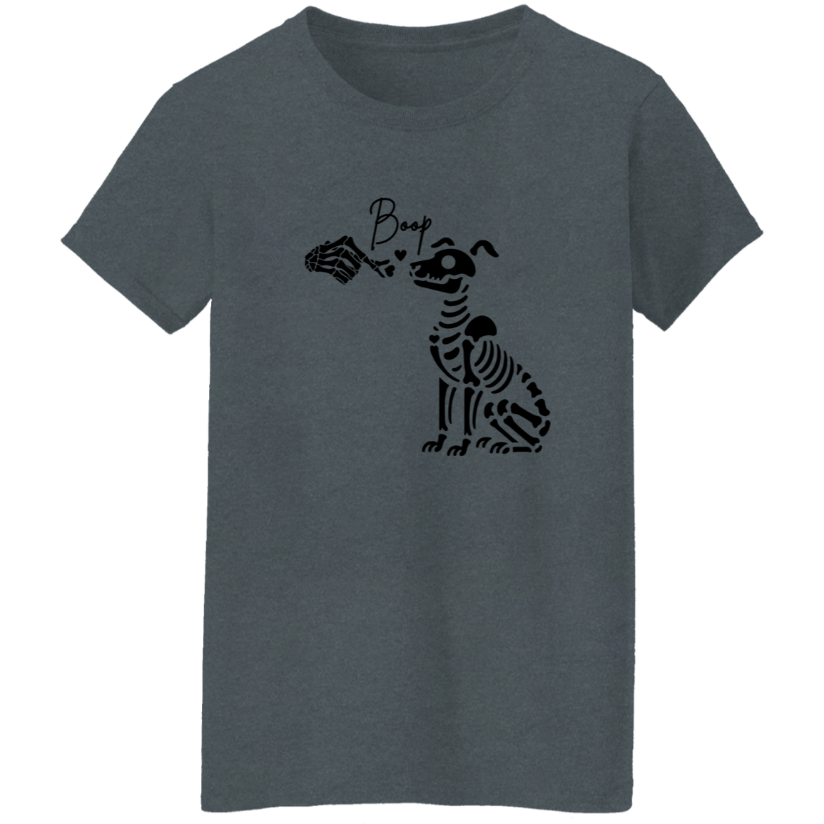 Skeleton Dog Mom Ladies T-Shirt | Halloween