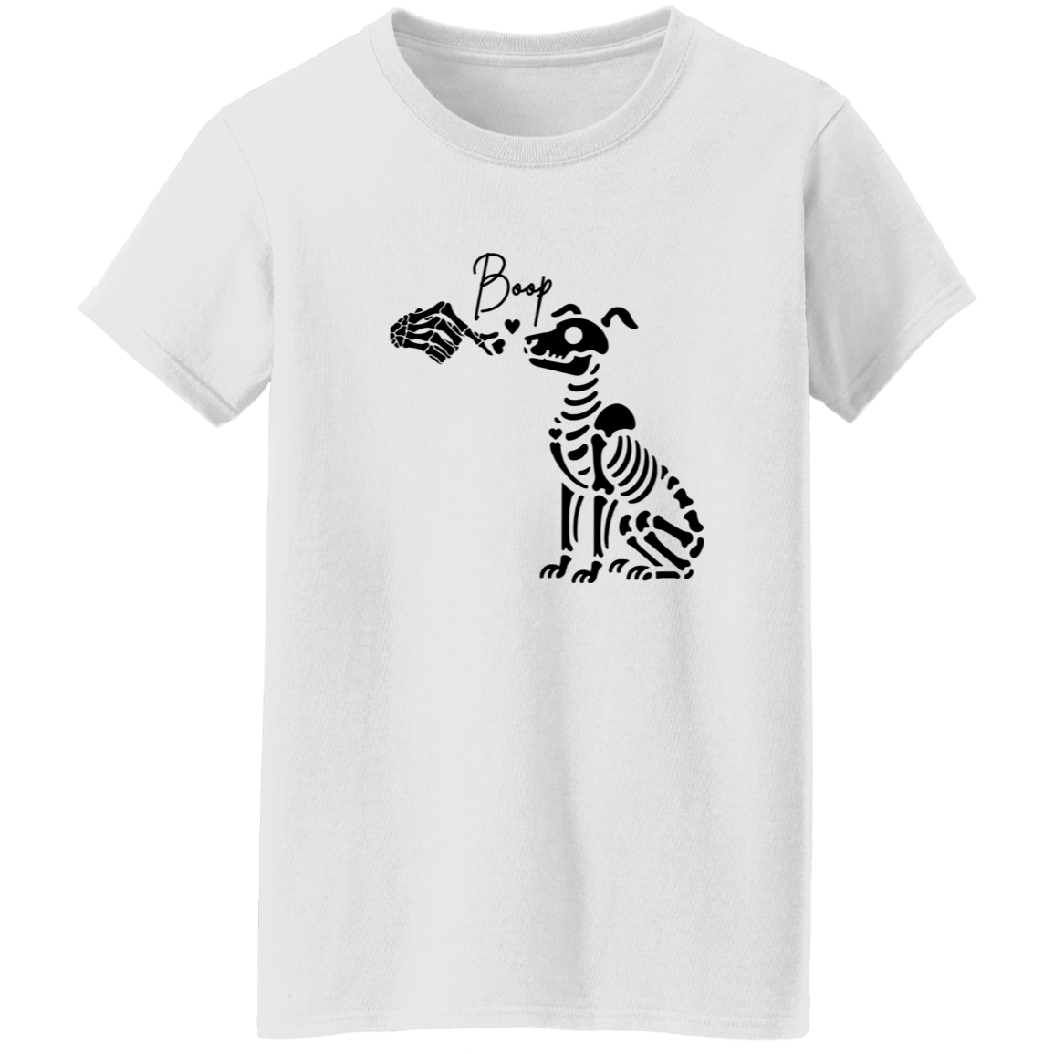 Skeleton Dog Mom Ladies T-Shirt | Halloween