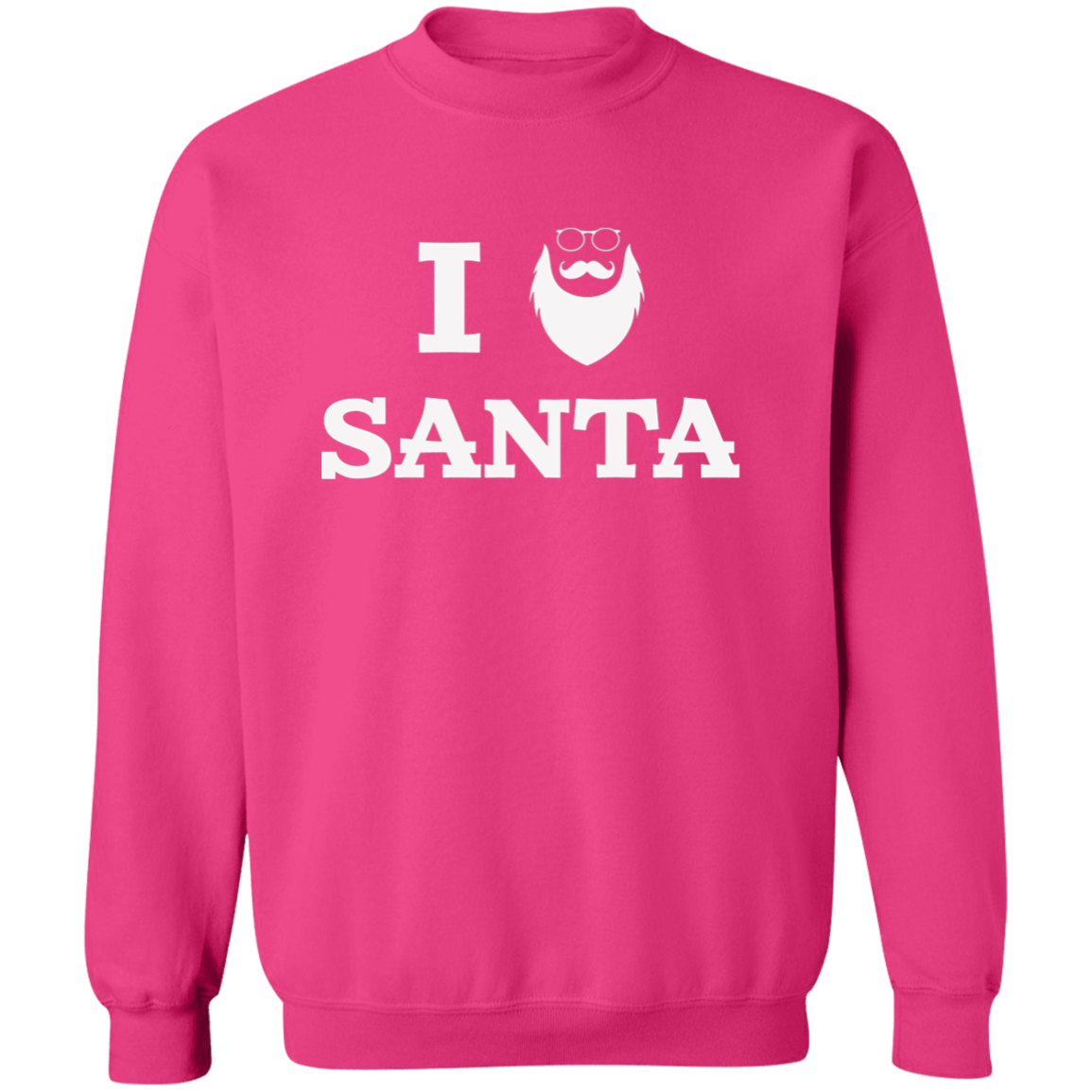 I Santa | Santa Claus with Sunglasses G180 Crewneck Pullover Sweatshirt