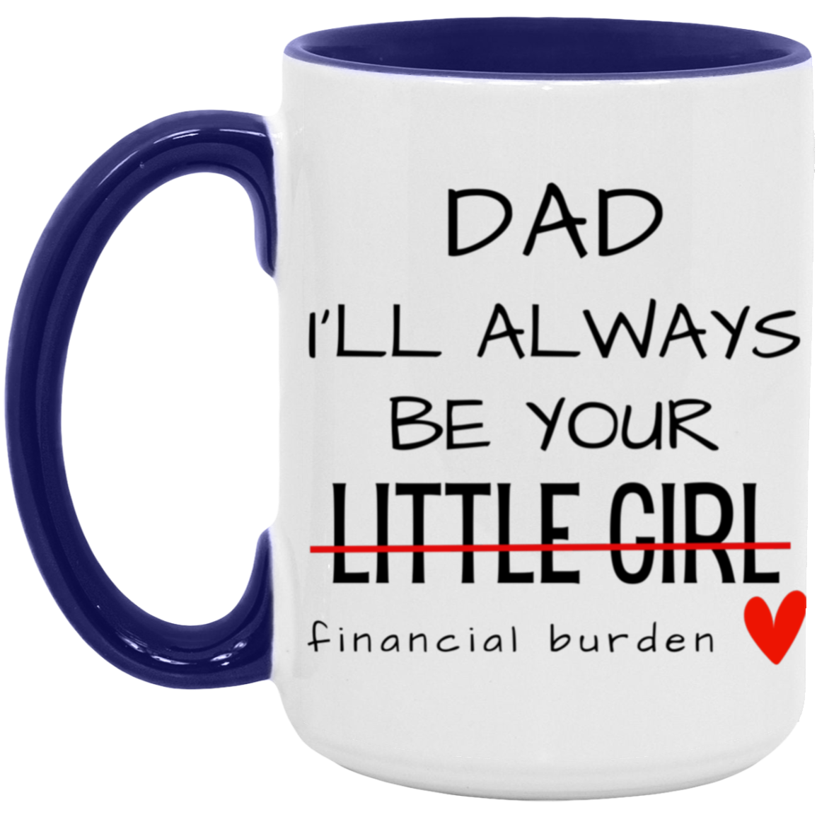 Dad I'll Always Be Your Little Girl Financial Burden, Fathers Day Gift, Gifts for Father