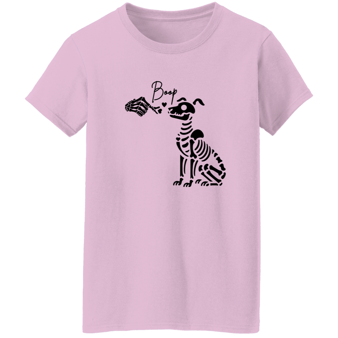Skeleton Dog Mom Ladies T-Shirt | Halloween