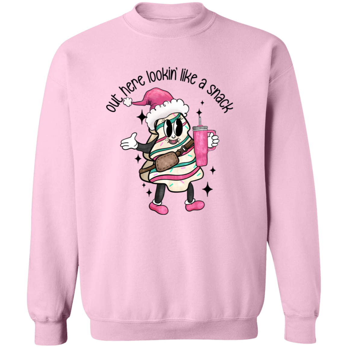 Out Here Lookin' Like A Snack Sweatshirt - Boojee Christmas Tree Cake Sweater