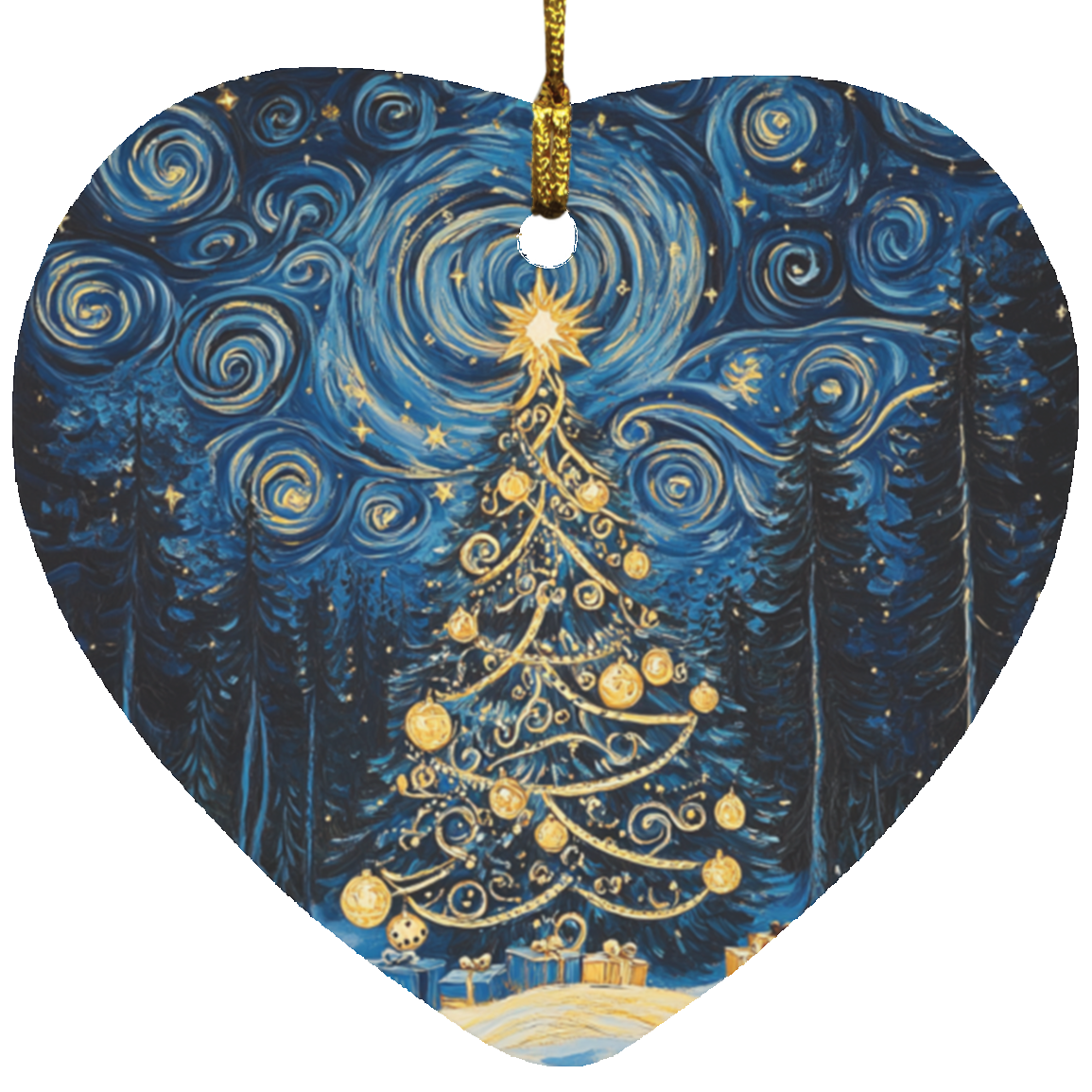 Christmas 2024 Ornament - Round Ceramic Holiday Keepsake