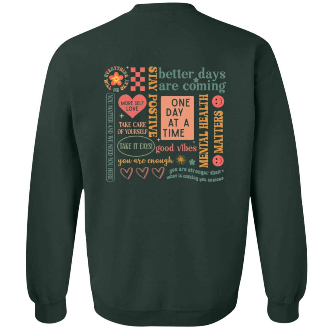 Everything Will Be Okay" T-Shirt & Sweatshirt – Uplifting Mental Health Apparel