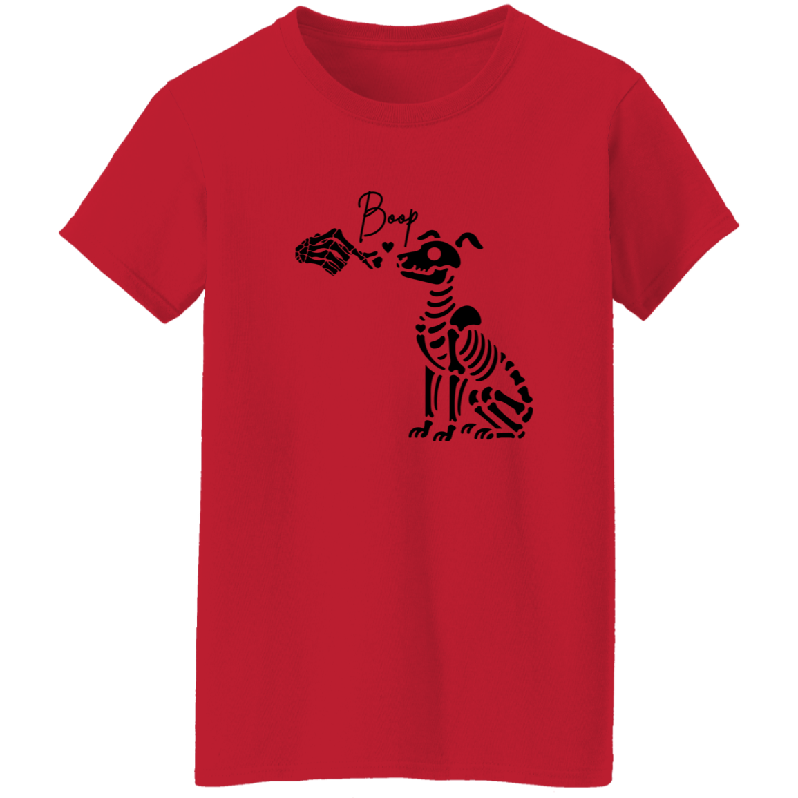 Skeleton Dog Mom Ladies T-Shirt | Halloween