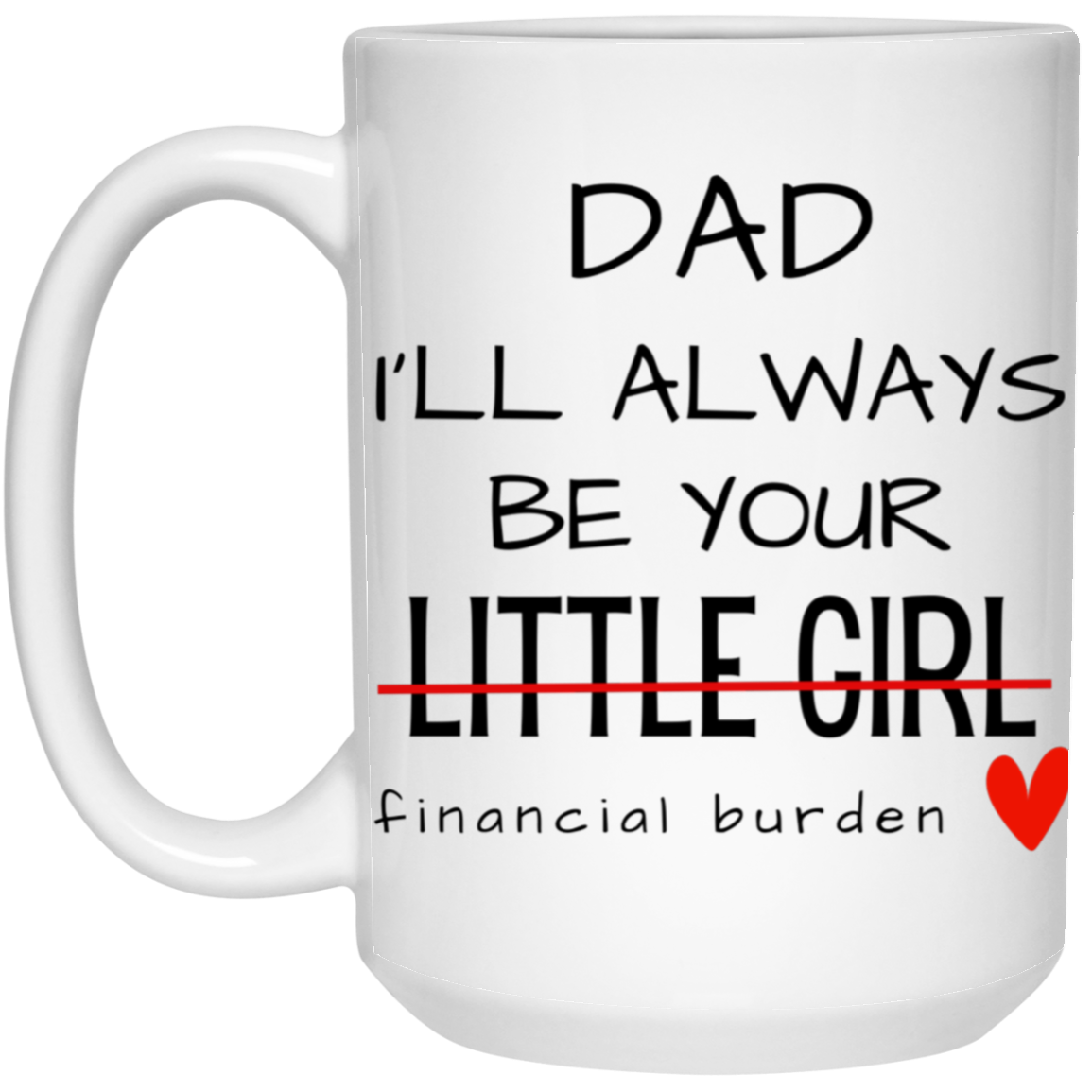 Dad I'll Always Be Your Little Girl Financial Burden, Fathers Day Gift, Gifts for Father