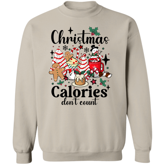 "Christmas Calories Don’t Count" Funny Retro T-Shirt & Sweatshirt – Holiday Coffee Lovers Apparel