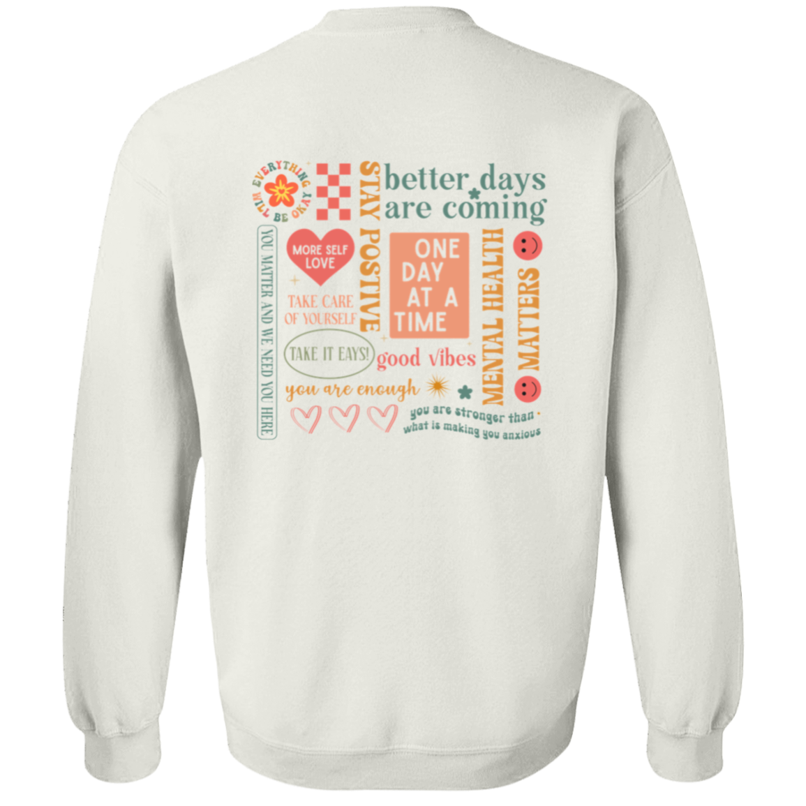 Everything Will Be Okay" T-Shirt & Sweatshirt – Uplifting Mental Health Apparel