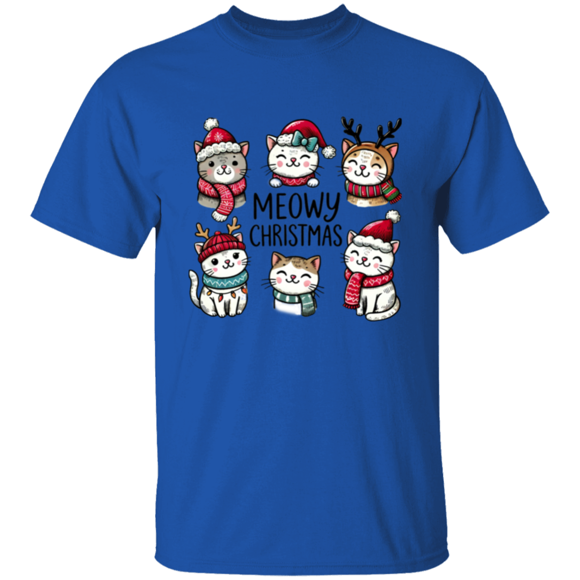 Meowy Christmas Cat T-Shirt & Sweatshirt – Purr-fect Holiday Gift