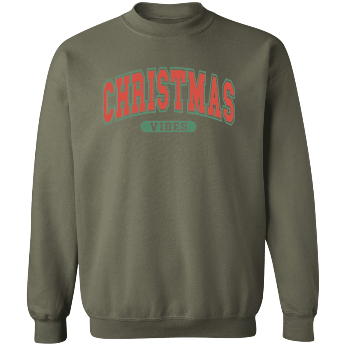 Retro Christmas Vibes Sweatshirt - Women's Cute Holiday Sweater