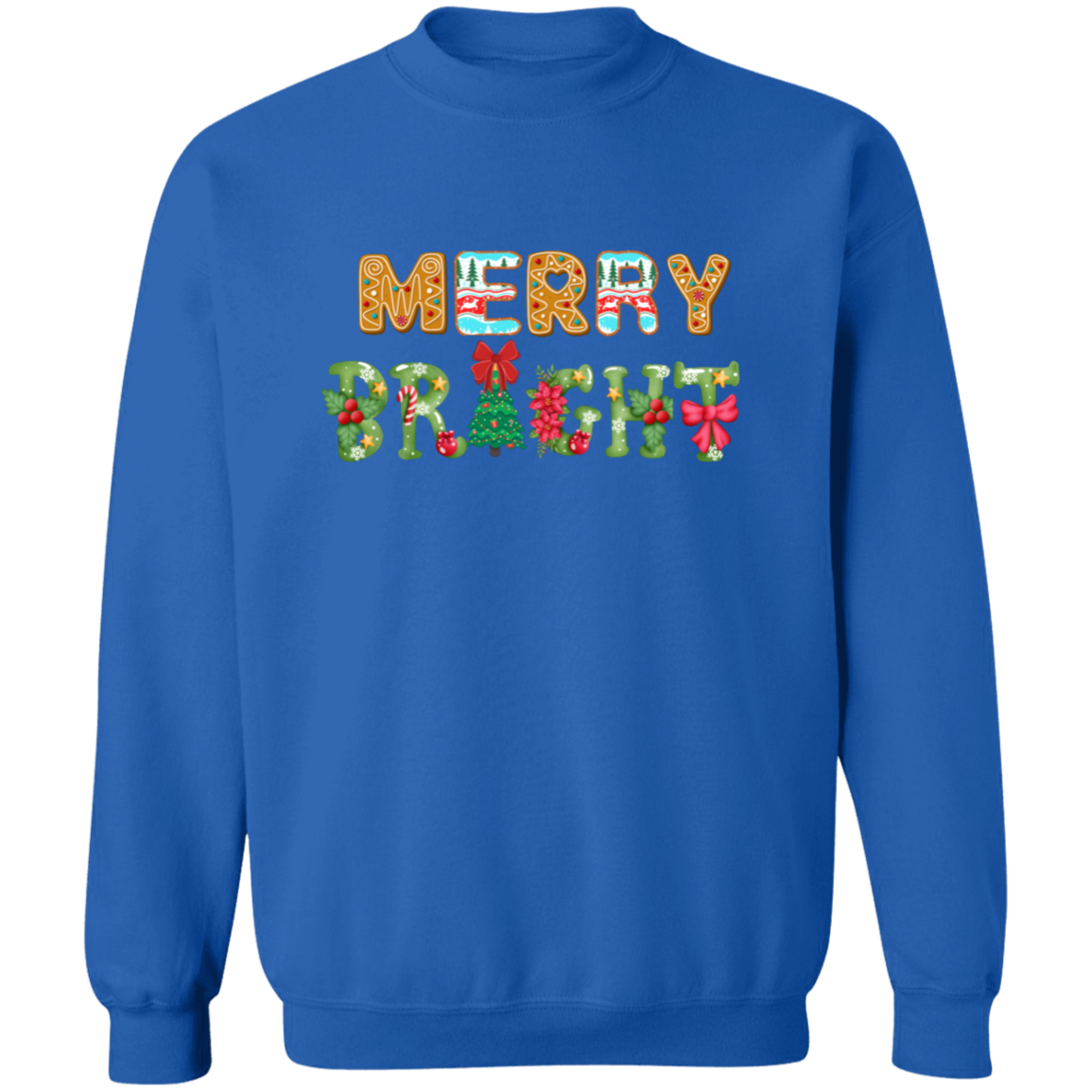 Merry Bright | Christmas Crewneck Pullover Sweatshirt