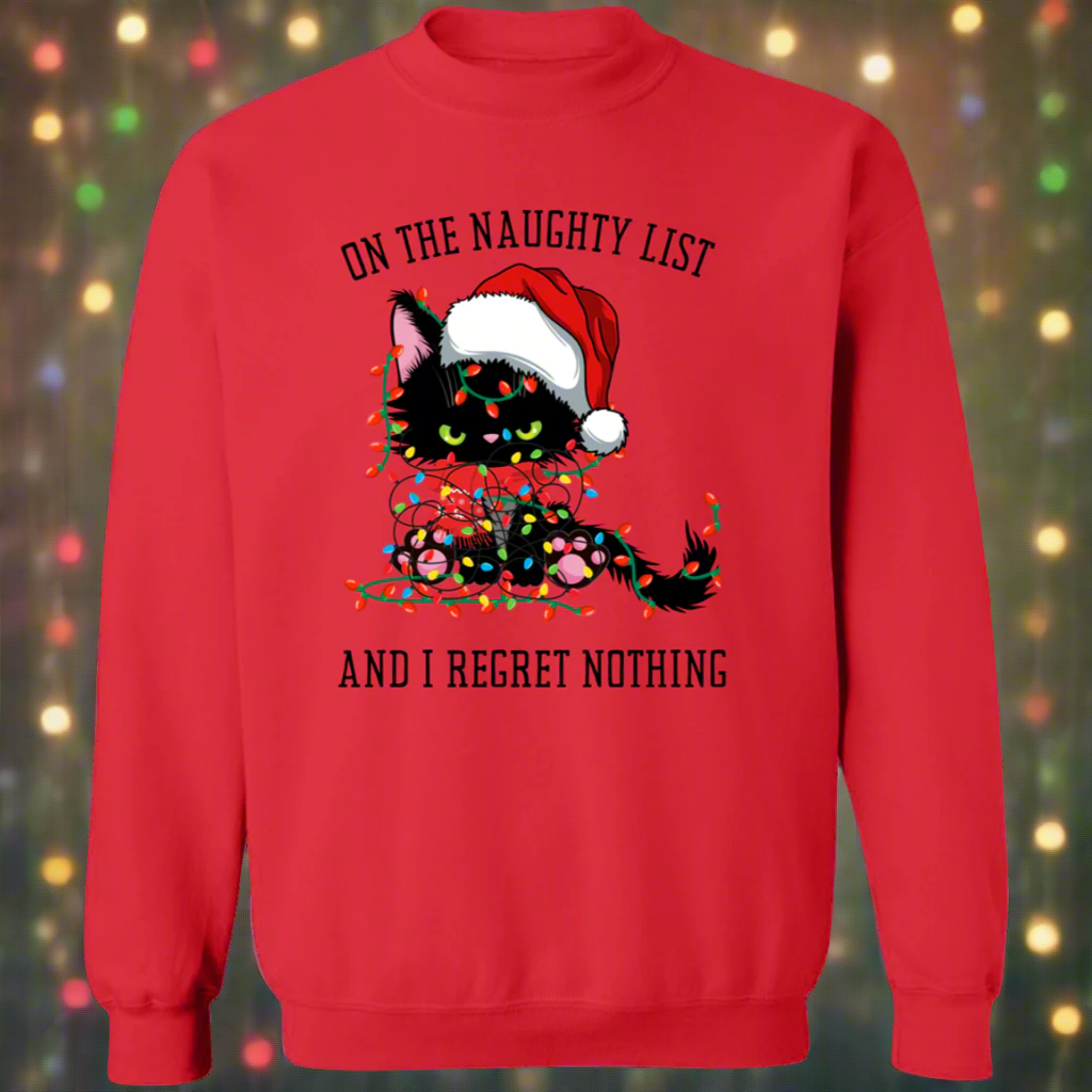 On The Nice and Naughty List Christmas Funny T-Shirt | Pullover Sweatshirt