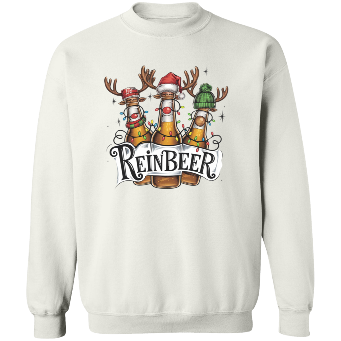 Christmas Reinbeer T-Shirt & Sweatshirt - Funny Holiday Apparel for Beer Lovers