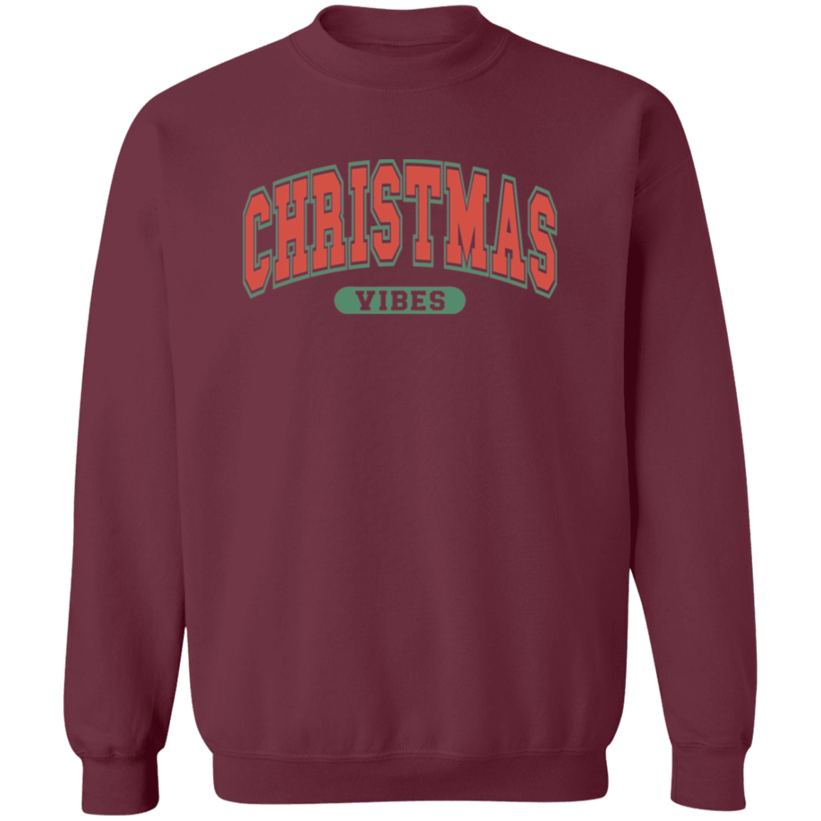 Retro Christmas Vibes Sweatshirt - Women's Cute Holiday Sweater