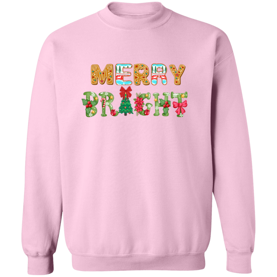 Merry Bright | Christmas Crewneck Pullover Sweatshirt