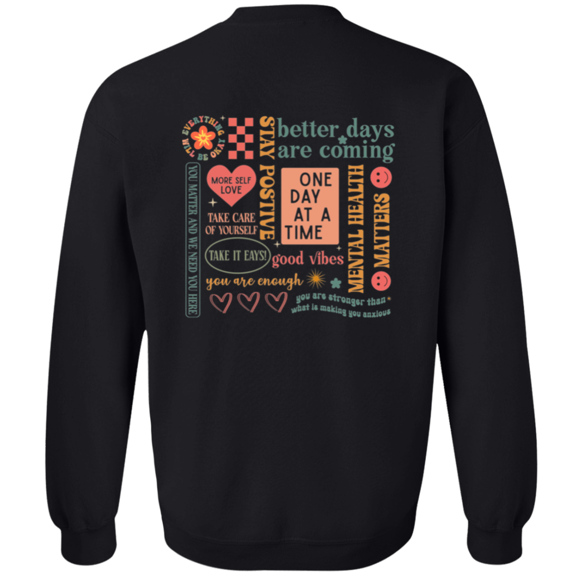 Everything Will Be Okay" T-Shirt & Sweatshirt – Uplifting Mental Health Apparel