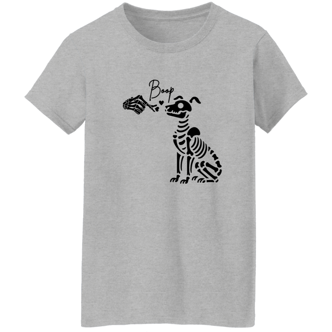 Skeleton Dog Mom Ladies T-Shirt | Halloween