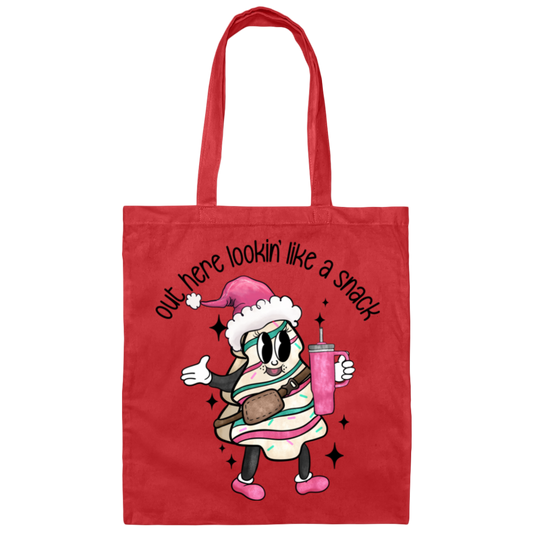 Out Here Lookin' Like A Snack Tote Bag - Boojee Christmas Tote