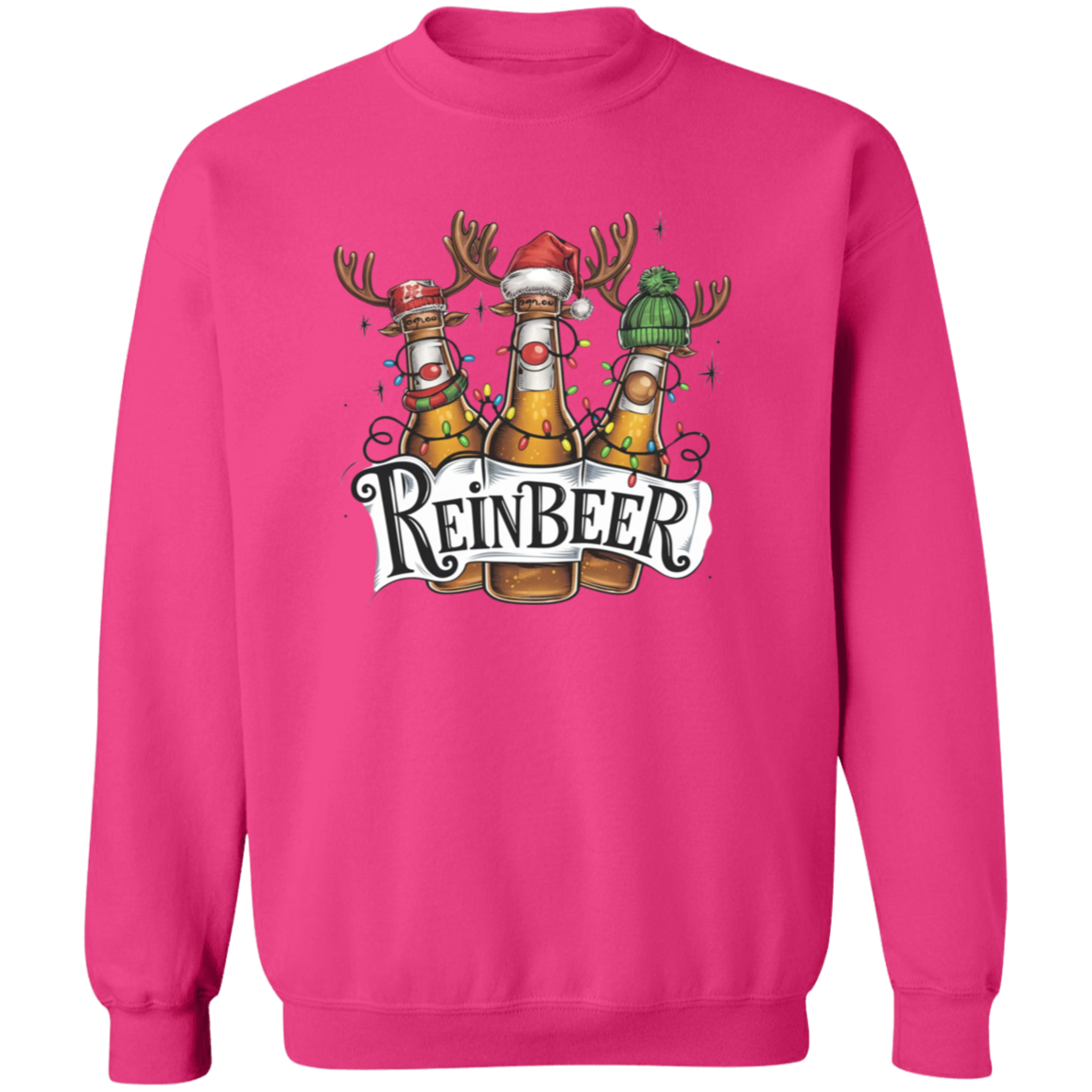 Christmas Reinbeer T-Shirt & Sweatshirt - Funny Holiday Apparel for Beer Lovers