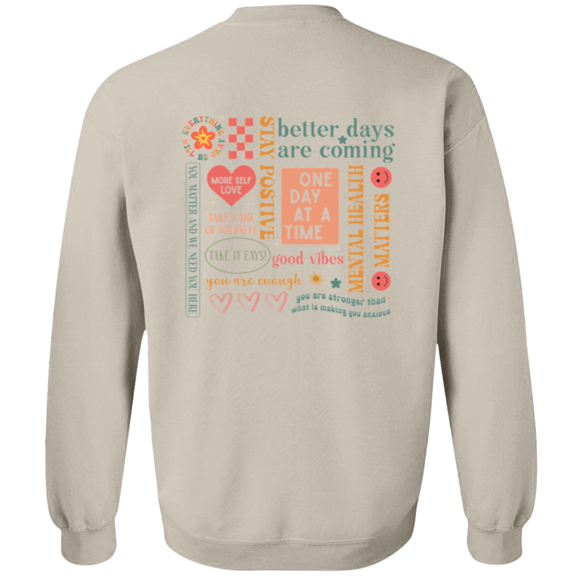 Everything Will Be Okay" T-Shirt & Sweatshirt – Uplifting Mental Health Apparel