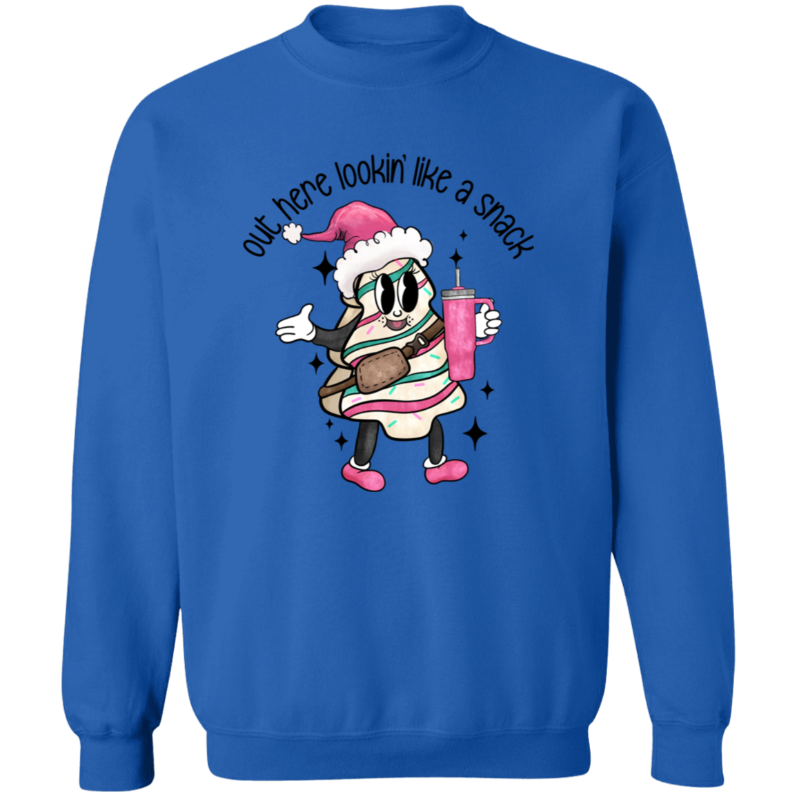 Out Here Lookin' Like A Snack Sweatshirt - Boojee Christmas Tree Cake Sweater