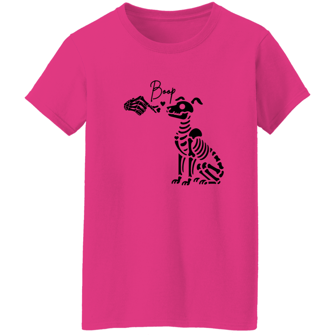Skeleton Dog Mom Ladies T-Shirt | Halloween